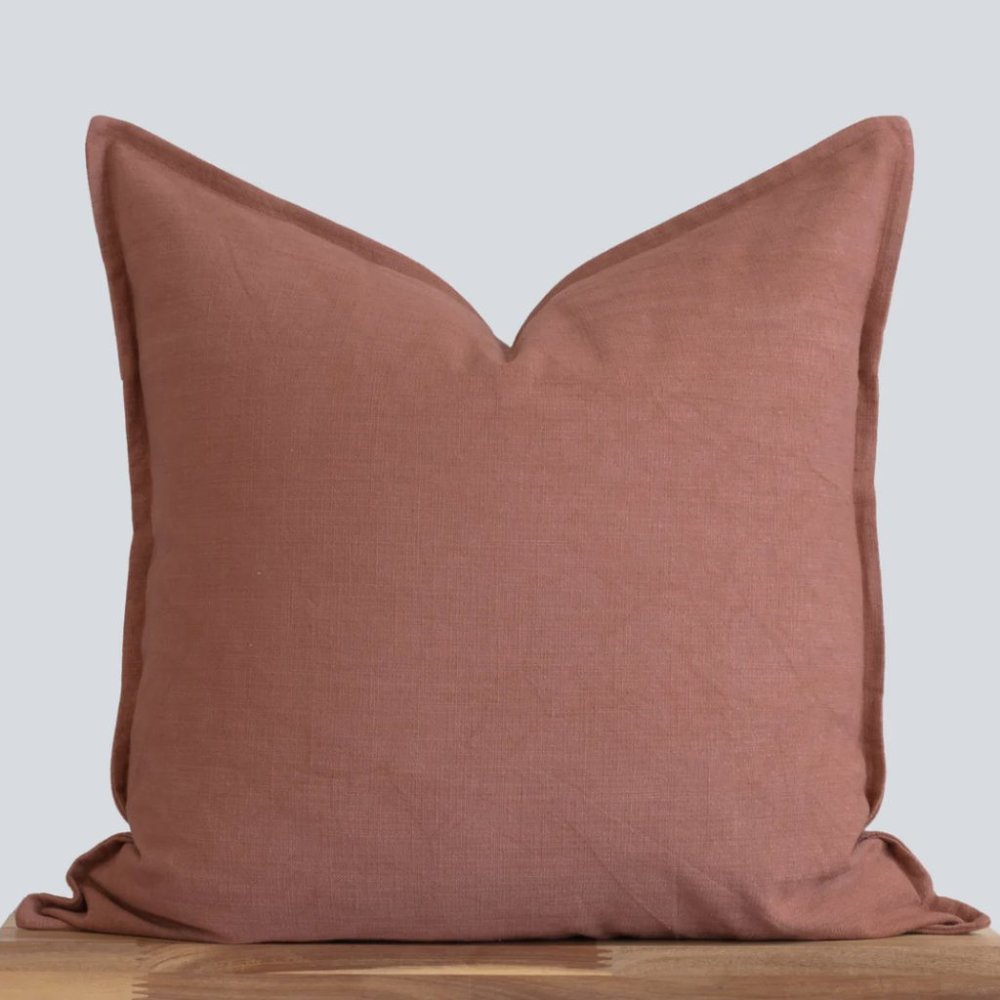Handcrafted pillow cover - Terracotta (22"x22") - COVER ONLY